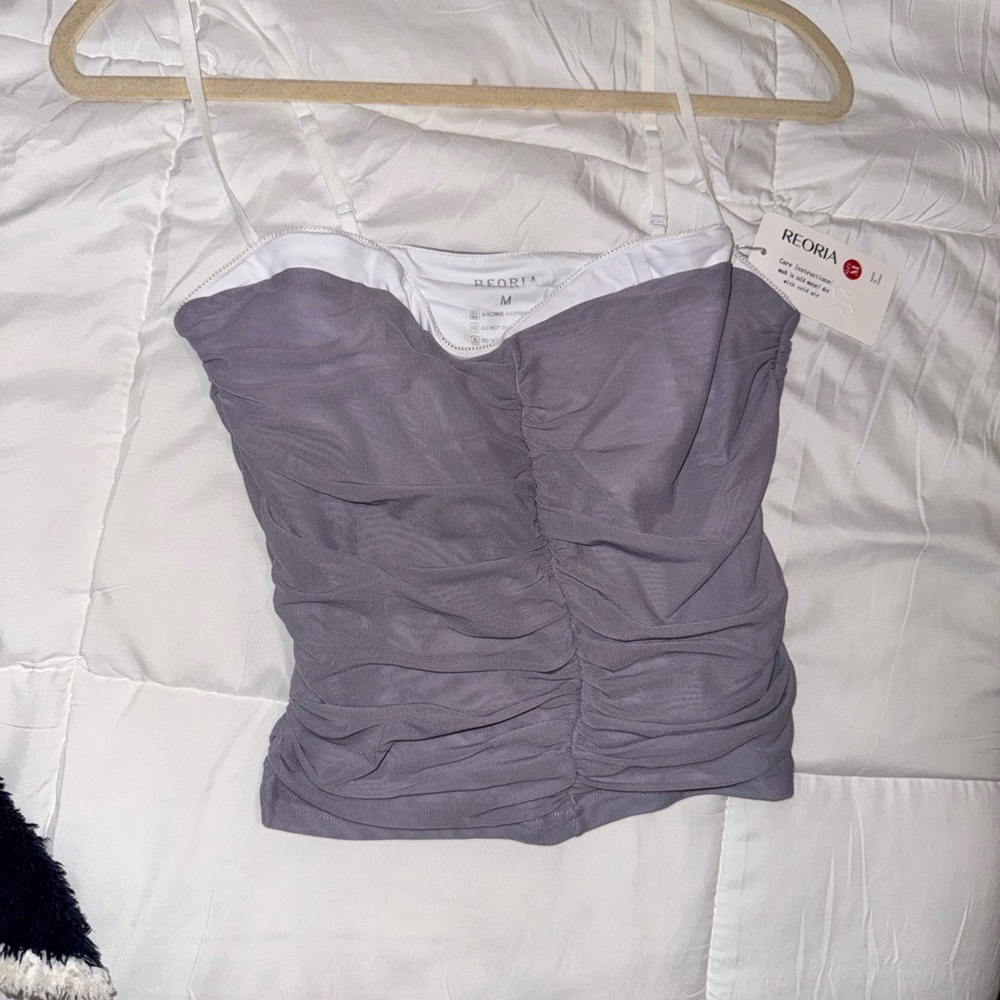ReoRia Women's Lavender Ruched Camisole